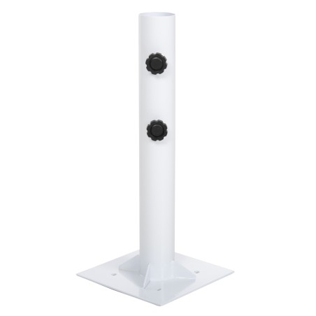 ΒΑΣΗ ΟΜΠΡΕΛΑΣ Φ60mm x 51Υεκ ΜΕΤΑΛΛΙΚΗ ΒΙΔΩΤΗ ΓΙΑ ΣΤΥΛΟ ΕΩΣ Φ60 FB96011 ΛΕΥΚΗ