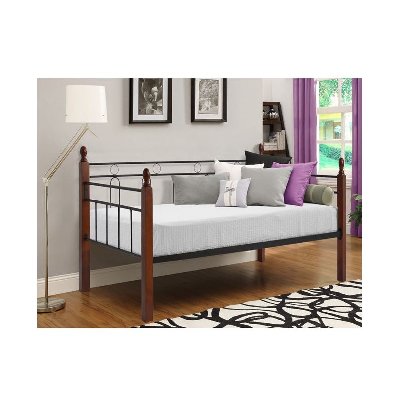 ΚΑΝΑΠΕΣ ΚΡΕΒΑΤΙ ΣΤΡΩΜΑ 90Χ190 εκ ΜΕΤΑΛΛΟ ΚΑΙ ΞΥΛΟ FB9367