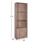 ΒΙΒΛΙΟΘΗΚΗ ΜΕΛΑΜΙΝΗΣ FB92269.02 ΣΕ ΧΡΩΜΑ SONAMA 60x30x174Υεκ.