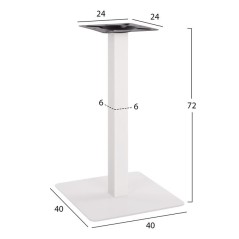 ΒΑΣΗ ΜΕΤΑΛΛΙΚΗ ΛΕΥΚΗ ΜΑΤ 40X40X72Υεκ. FB9414.12