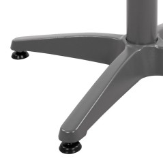 ΒΑΣΗ ΑΛΟΥΜΙΝΙΟΥ 4ΝΥΧΗ 66Χ66X69Υεκ. ΜΕ ΣΤΑΥΡΟ 45x45εκ. FB9448.04 ΓΚΡΙ