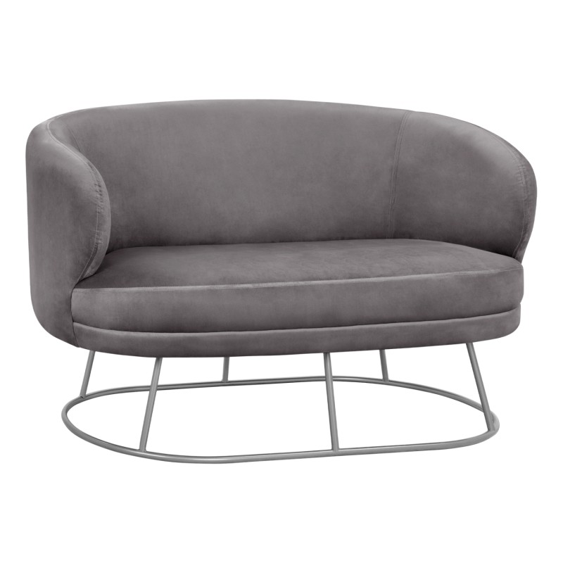 ΚΑΝΑΠΕΣ 2ΘΕΣΙΟΣ FB98492.01 ΑΠΟ ΒΕΛΟΥΔΟ ΓΚΡΙ ΜΕ ΑΣΗΜΙ ΒΑΣΗ 125Χ80Χ84Υ εκ. ΚΑΝΑΠΕΣ 2ΘΕΣΙΟΣ FB98492.01 ΑΠΟ ΒΕΛΟΥΔΟ ΓΚΡΙ ΜΕ ΑΣΗΜΙ ΒΑΣΗ 125Χ80Χ84Υ εκ.