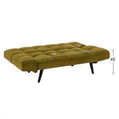 ΚΑΝΑΠΕΣ ΚΡΕΒΑΤΙ 3ΘΕΣΙΟΣ ΑΠΟ ΒΕΛΟΥΔΟ ΛΑΔΙ FB93167.13 182Χ80Χ88Υ εκ.