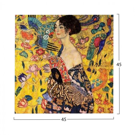ΠΙΝΑΚΑΣ ΚΑΜΒΑΣ ΤΥΠΟΥ LADY WITH FAN FB97199.04 45x45x3 εκ.