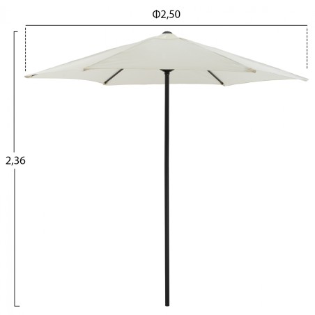 ΟΜΠΡΕΛΑ ΑΛΟΥΜΙΝΙΟΥ ΜΕ 6 ΑΚΤΙΝΕΣ FB96030.02 ΕΚΡΟΥ ΓΚΡΙ Φ250x236 εκ.