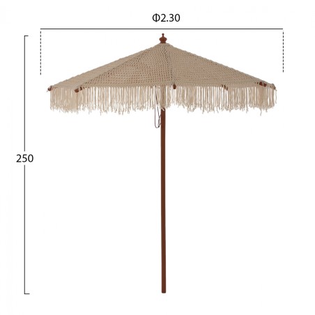 ΟΜΠΡΕΛΑ ΕΠΑΓΓΕΛΜΑΤΙΚΗ ΜΑΚΡΑΜΕ ΧΕΙΡΟΠΟΙΗΤΗ ΜΠΕΖ ΞΥΛΙΝΟΣ ΣΚΕΛΕΤΟ Φ2.3X2.50Υm FB95779.01