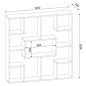 ΒΙΒΛΙΟΘΗΚΗ ΜΕΛΑΜΙΝΗΣ FB99029.01 ΛΕΥΚΗ 120x22x123,6Υ εκ.