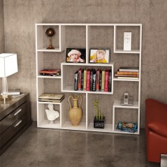 ΒΙΒΛΙΟΘΗΚΗ ΜΕΛΑΜΙΝΗΣ FB99029.01 ΛΕΥΚΗ 120x22x123,6Υ εκ.
