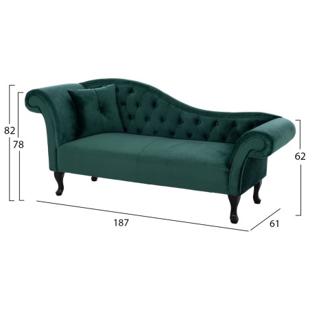 ΑΝΑΚΛΙΝΔΡΟ T.CHESTERFIELD FB93007.03 ΚΥΠΑΡΙΣΣΙ ΒΕΛΟΥΔΟ-ΜΑΥΡΑ ΠΟΔΙΑ 187x61x82Υεκ