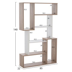 ΒΙΒΛΙΟΘΗΚΗ FB98768.01 85X22X140 ΛΕΥΚΟ