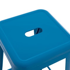 ΣΚΑΜΠΟ BAR ΜΕΤΑΛΛΙΚΟ ΣΕ ΜΠΛΕ FB98642.08 43x43x78 εκ.