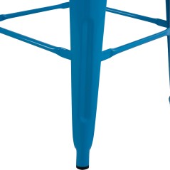 ΣΚΑΜΠΟ BAR ΜΕΤΑΛΛΙΚΟ ΣΕ ΜΠΛΕ FB98642.08 43x43x78 εκ.