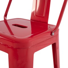 ΣΚΑΜΠΟ BAR ΜΕΤΑΛΛΙΚΟ ME ΠΛΑΤΗ ΚΟΚΚΙΝΟ FB98643.04 43Χ43Χ100εκ.