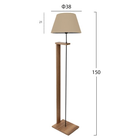 ΦΩΤΙΣΤΙΚΟ ΔΑΠΕΔΟΥ MDF ΚΑΡΥΔΙ ΜΕ ΜΠΕΖ FB97609.03 Φ38x150 εκ.