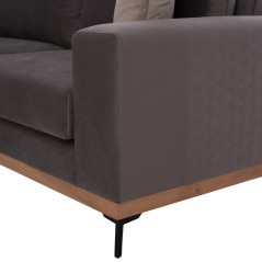 ΚΑΝΑΠΕΣ ΑΡΙΣΤΕΡΗ ΓΩΝΙΑ MESINA ΥΦΑΣΜΑ ΑΛΕΚΙΑΣΤΟ ΓΚΡΙ 290x240x92Υεκ.FB93253.01L