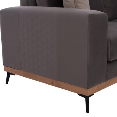 ΚΑΝΑΠΕΣ ΔΕΞΙΑ ΓΩΝΙΑ ΥΦΑΣΜΑ ΑΛΕΚΙΑΣΤΟ ΓΚΡΙ 290Χ240Χ94Υεκ. FB93253.01R