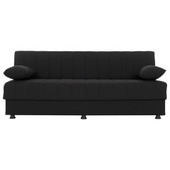 ΚΑΝΑΠΕΣ ΚΡΕΒΑΤΙ ANDRI ΤΡΙΘΕΣΙΟΣ ΜΑΥΡΟΣ FB93239.01 180x72x77 εκ.