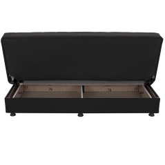 ΚΑΝΑΠΕΣ ΚΡΕΒΑΤΙ ANDRI ΤΡΙΘΕΣΙΟΣ ΜΑΥΡΟΣ FB93239.01 180x72x77 εκ.