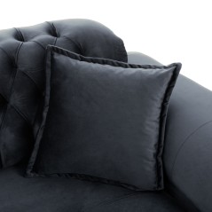 ΚΑΝΑΠΕΣ ΚΡΕΒΑΤΙ BENNINGTON 2ΘΕΣΙΟΣ ΜΑΥΡΟΣ FB93250.01 180x95x80 εκ.