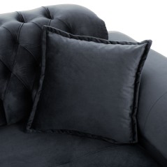 ΚΑΝΑΠΕΣ ΚΡΕΒΑΤΙ ΤΡΙΘΕΣΙΟΣ ΜΑΥΡΟΣ FB93249.01 240x95x80 εκ.