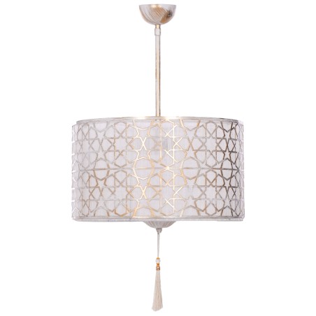 ΦΩΤΙΣΤΙΚΟ ΟΡΟΦΗΣ ΑΣΠΡΟ ΚΑΠΕΛΟ ΜΕ ΦΟΥΝΤΑ ΚΑΙ ΧΡΥΣΕΣ ΛΕΠΤΟΜΕΡΕΙΕΣ Φ40x90Yεκ.FB97647.02