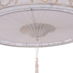 ΦΩΤΙΣΤΙΚΟ ΟΡΟΦΗΣ ΑΣΠΡΟ ΚΑΠΕΛΟ ΜΕ ΦΟΥΝΤΑ ΚΑΙ ΧΡΥΣΕΣ ΛΕΠΤΟΜΕΡΕΙΕΣ Φ40x90Yεκ.FB97647.02