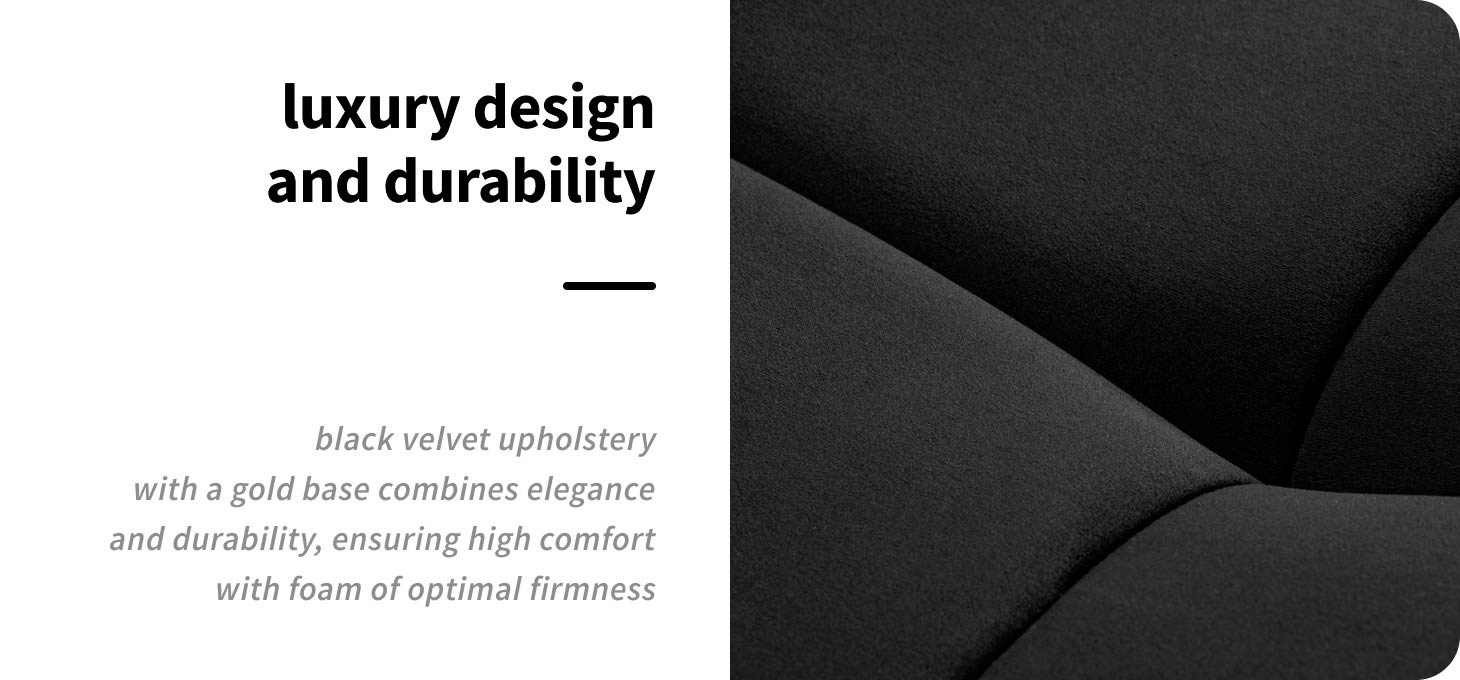 Πολυθρόνα Περιποίησης Βλεφαρίδων Sillon Corona – Μαύρο Βελούδο με Χρυσή Βάση